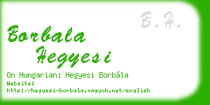 borbala hegyesi business card