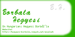 borbala hegyesi business card